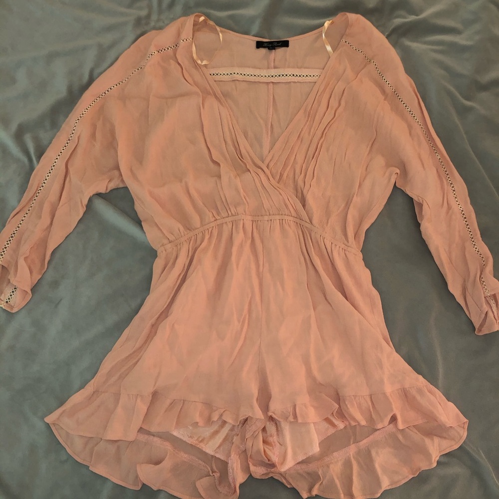 Honey Punch Light Pink Romper